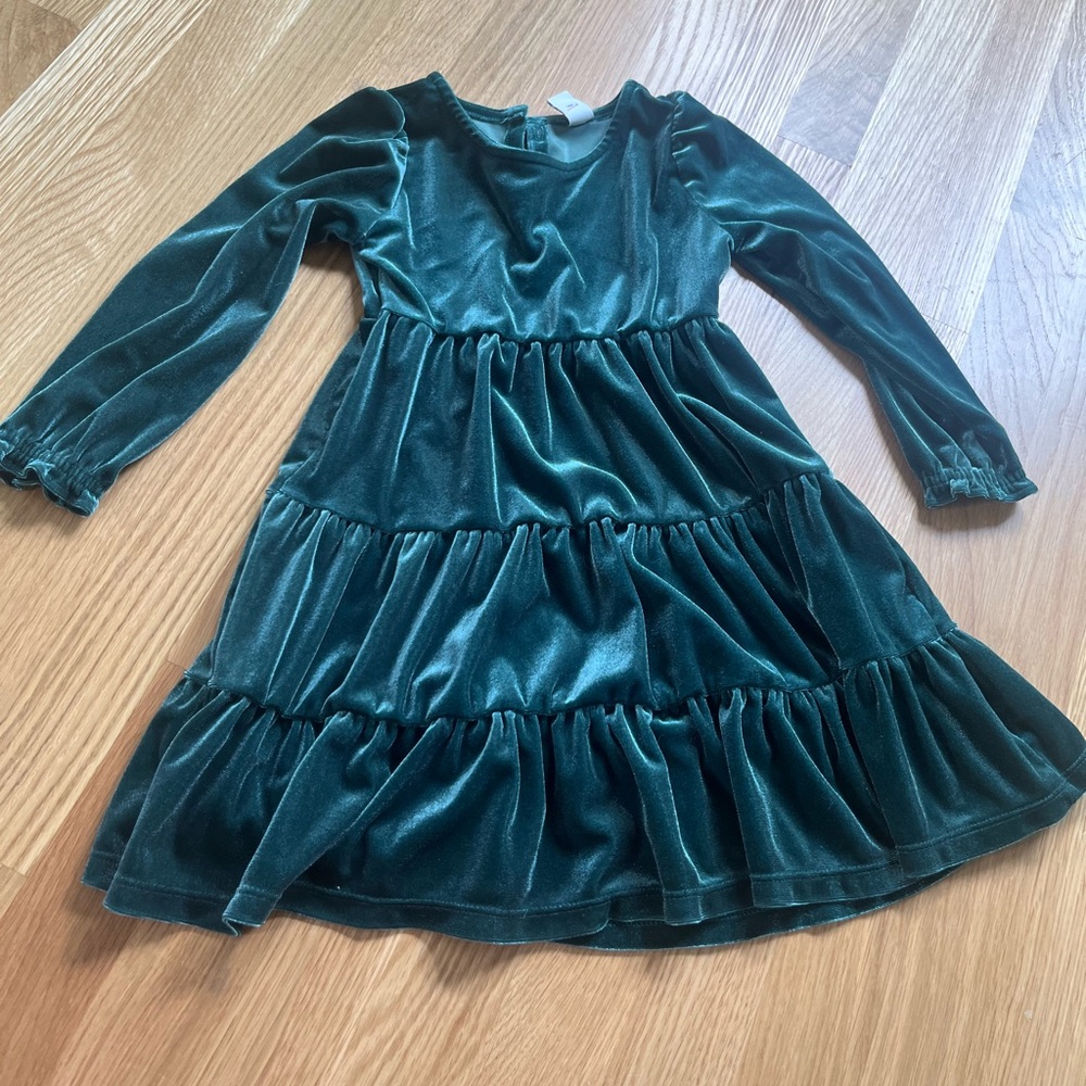 Toddler velvet holiday dress